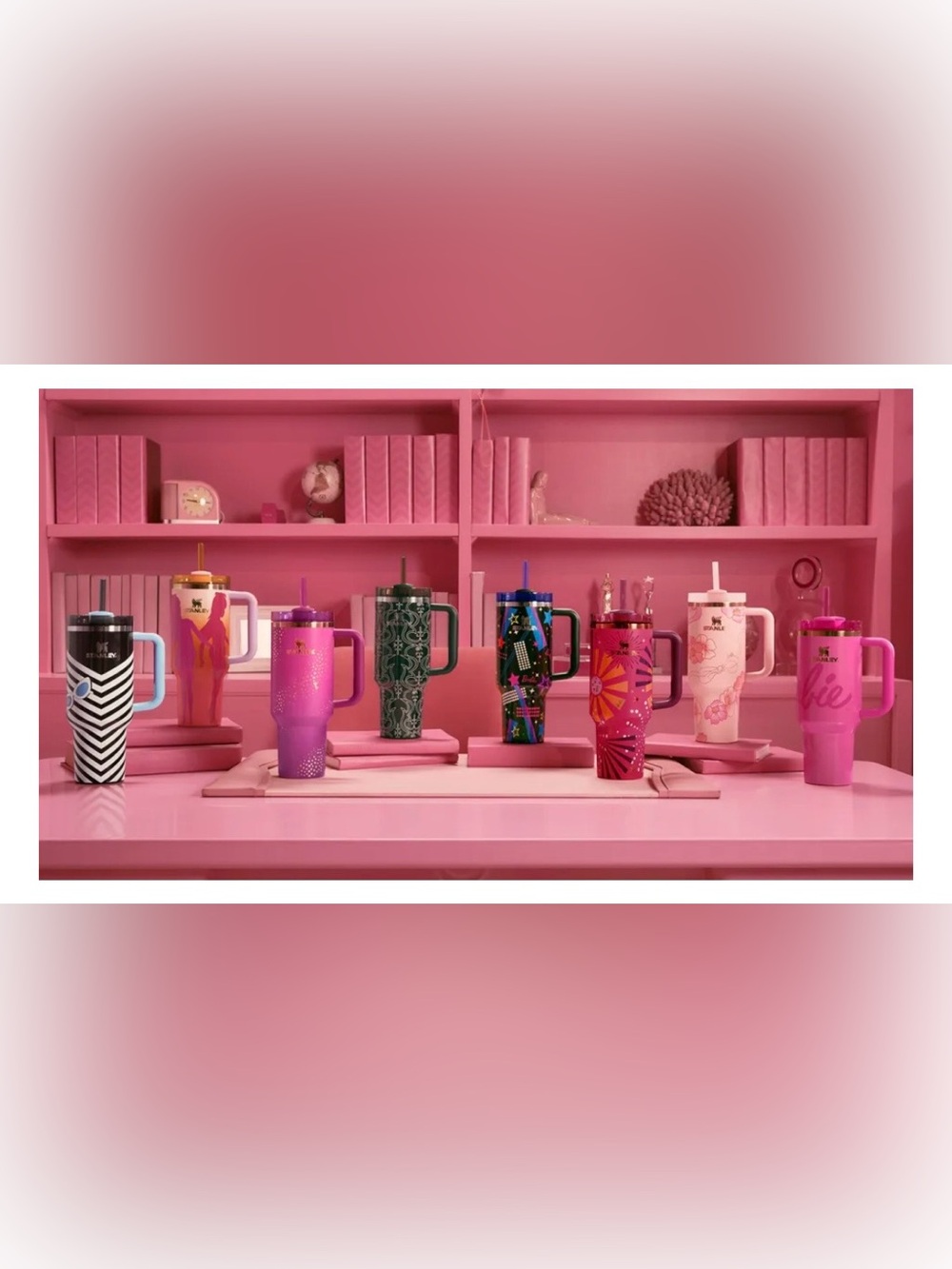 Stanley Barbie 1959 Original Quencher Black and White Chevron (40-ounce) NWT - Picture 3 of 12